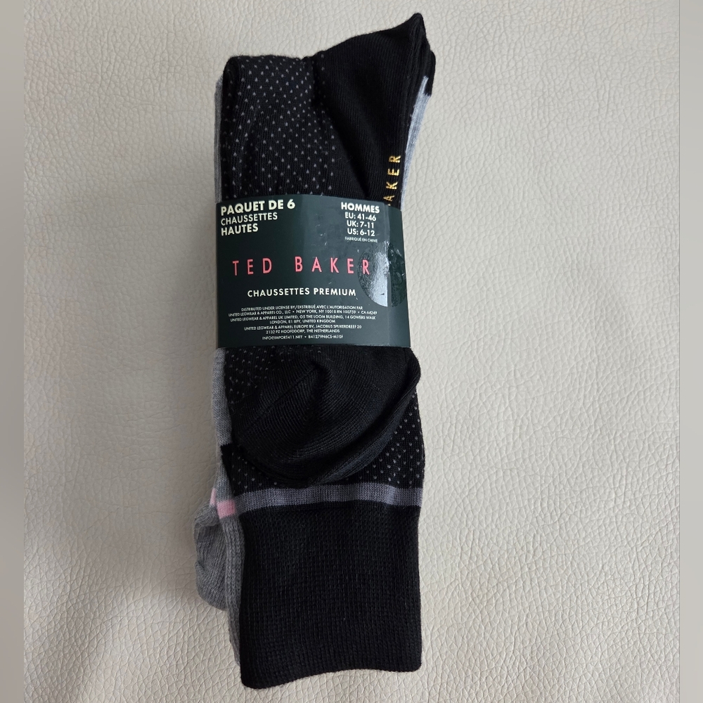 NWT - Ted Baker Men's Crew Socks (6 Pack)